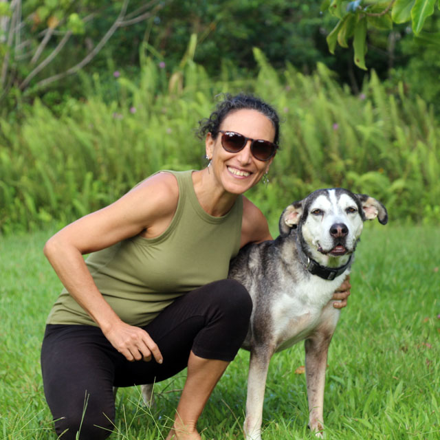 Nikki Stephens with her dog